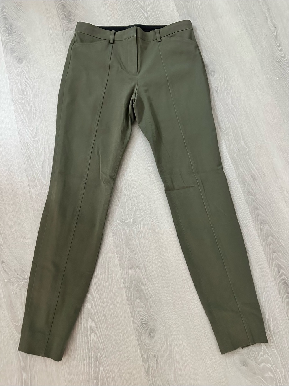Theory Straight Leg Cotton Twill Pants